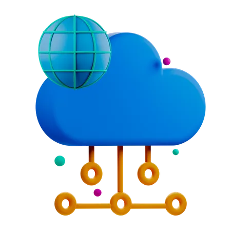 Cloud Networking  3D Icon