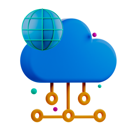 Cloud Networking  3D Icon