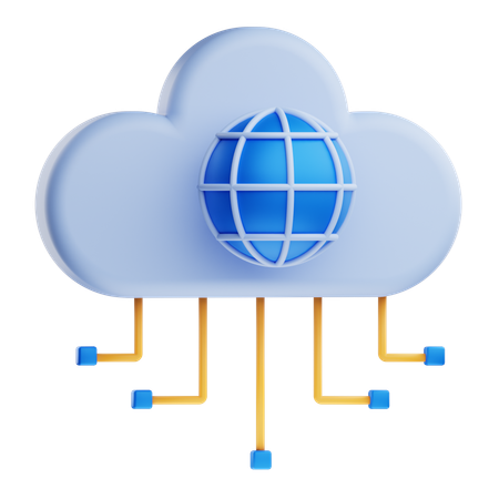 Cloud-Netzwerk  3D Icon