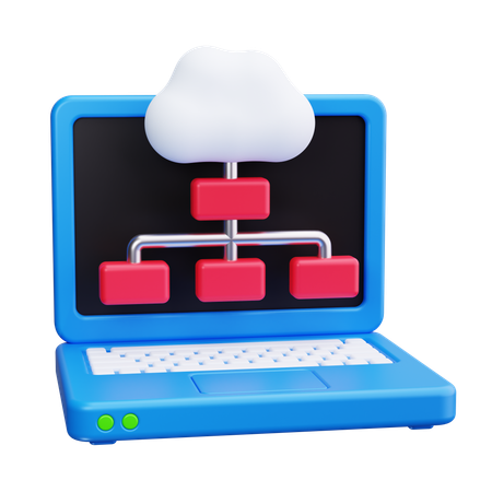 Cloud-Netzwerk  3D Icon