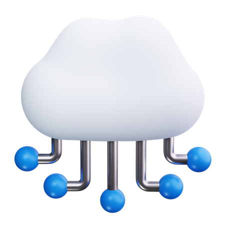 Cloud-Netzwerk  3D Icon