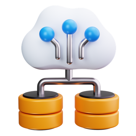 Cloud-Netzwerk  3D Icon