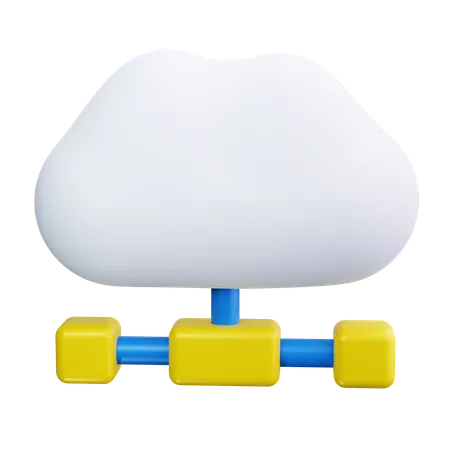 Cloud-Netzwerk  3D Icon