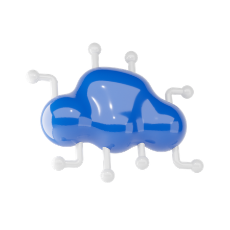 Cloud-Netzwerk  3D Icon