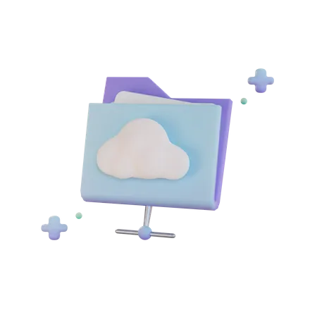 Cloud-Netzwerk  3D Illustration