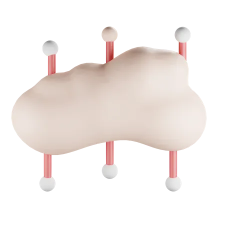 Cloud-Netzwerke  3D Icon