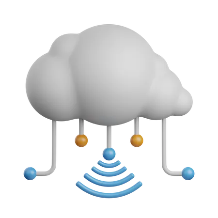 Cloud-Netzwerk  3D Icon