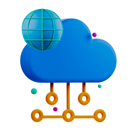 Cloud-Netzwerke  3D Icon