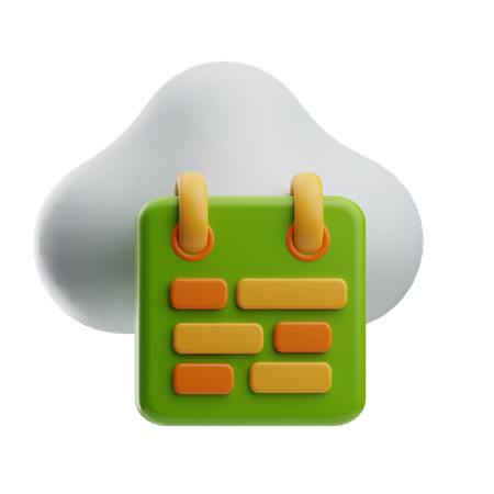 Cloud Note  3D Icon
