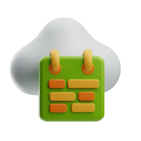 Cloud Note  3D Icon
