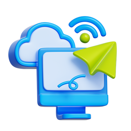 クラウド通知  3D Icon