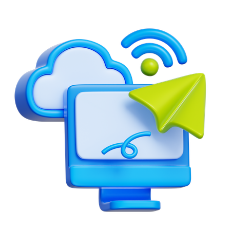 Cloud Notification  3D Icon