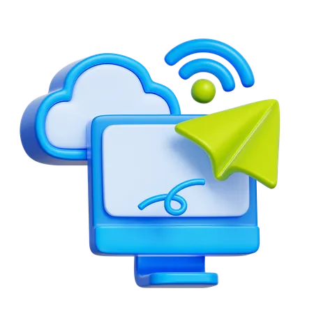 Cloud Notification  3D Icon