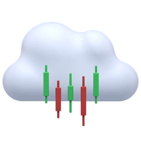 Cloud Online Trade  3D Icon