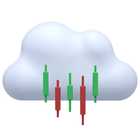 Cloud Online Trade  3D Icon