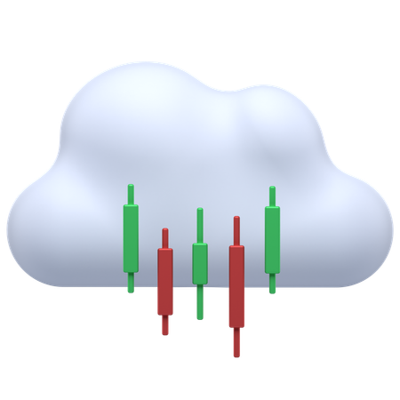 Cloud Online Trade  3D Icon