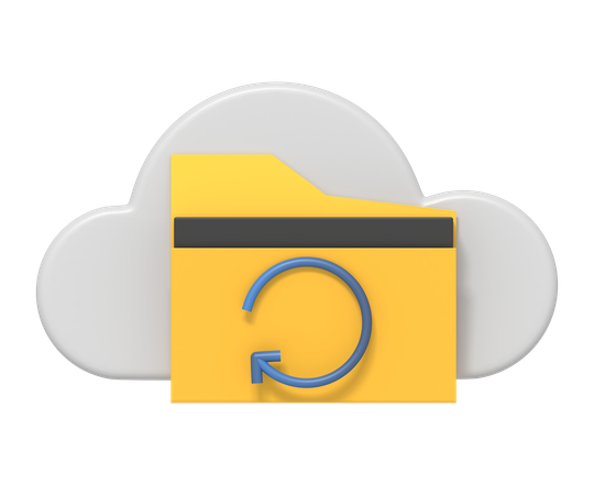 Cloud-Ordner-Backup  3D Icon