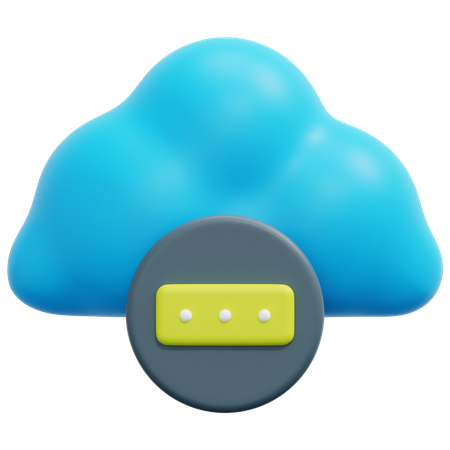 Cloud Password  3D Icon