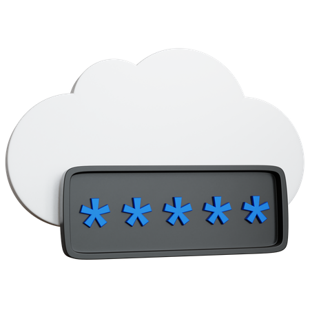 Cloud Password 3D Icon