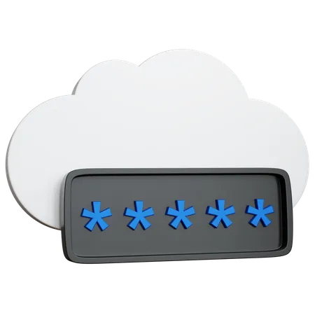 Cloud Password 3D Icon