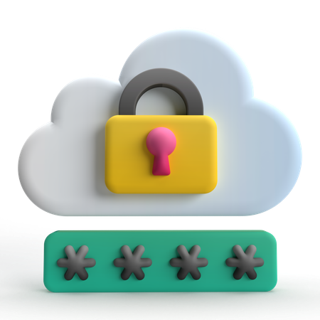 Cloud-Passwort  3D Icon