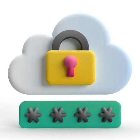 Cloud-Passwort  3D Icon