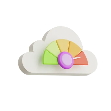 Cloud Performance  3D Icon