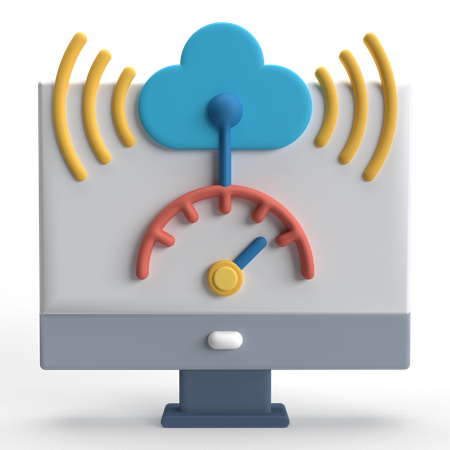 Cloud Performance  3D Icon