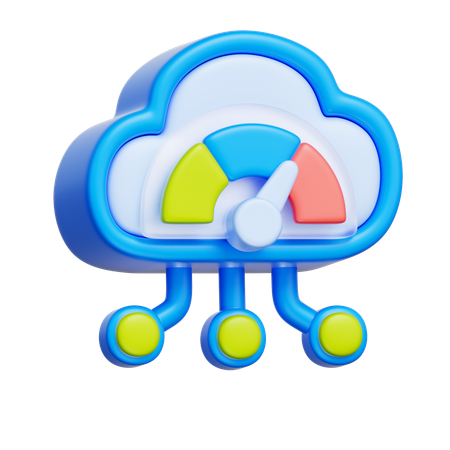 Cloud Performance  3D Icon