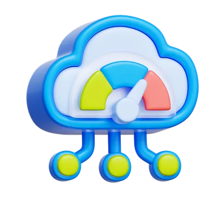 Cloud Performance  3D Icon