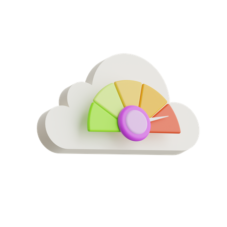 Cloud Performance  3D Icon