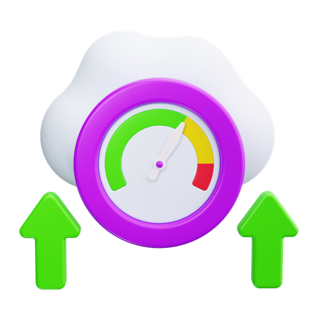 Cloud Performance  3D Icon