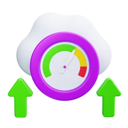 Cloud Performance  3D Icon