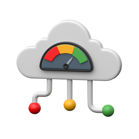 Cloud Performance  3D Icon