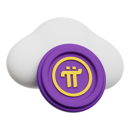 Cloud Pi Network Coin  3D Icon