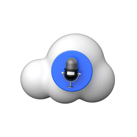 Cloud Podcast  3D Icon