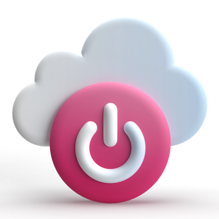 Cloud Power Off  3D Icon