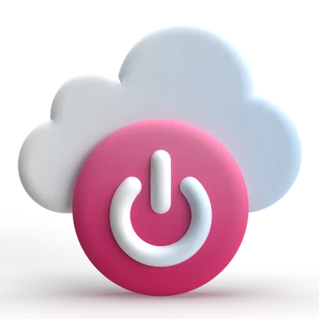 Cloud Power Off  3D Icon