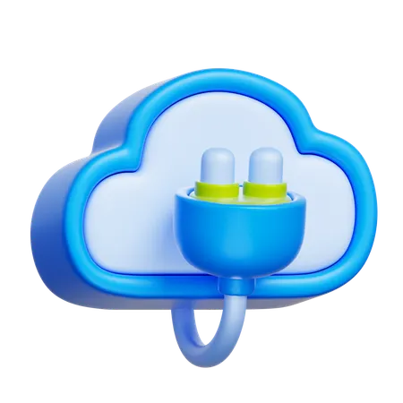 Cloud Power Supply  3D Icon