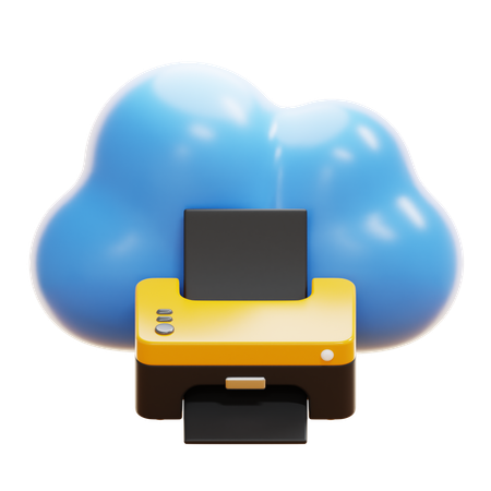 CLOUD PRINTER  3D Icon