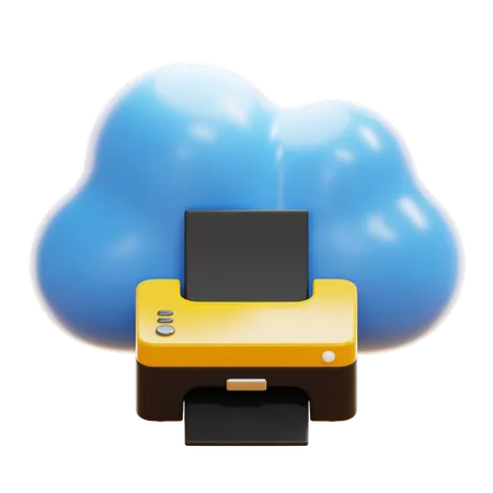 CLOUD PRINTER  3D Icon