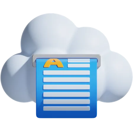 3 D Icon Network Cloud Technology 3D Icon