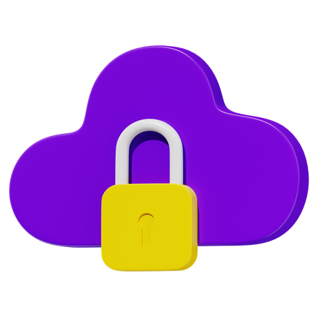 Cloud Privacy  3D Icon