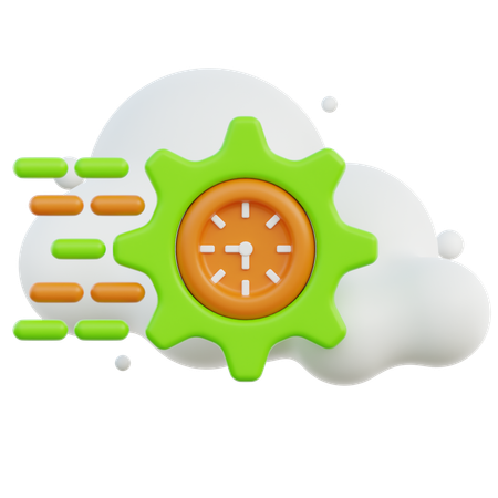 Cloud Process  3D Icon