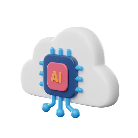 Cloud Processor  3D Icon
