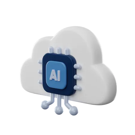 Cloud processor 3D Icon