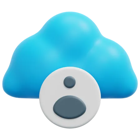 Cloud Profile  3D Icon