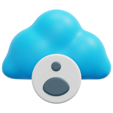Cloud Profile  3D Icon