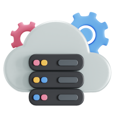 Cloud programming  3D Icon