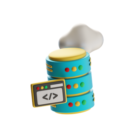 Cloud Programming And Database Tab  3D Icon